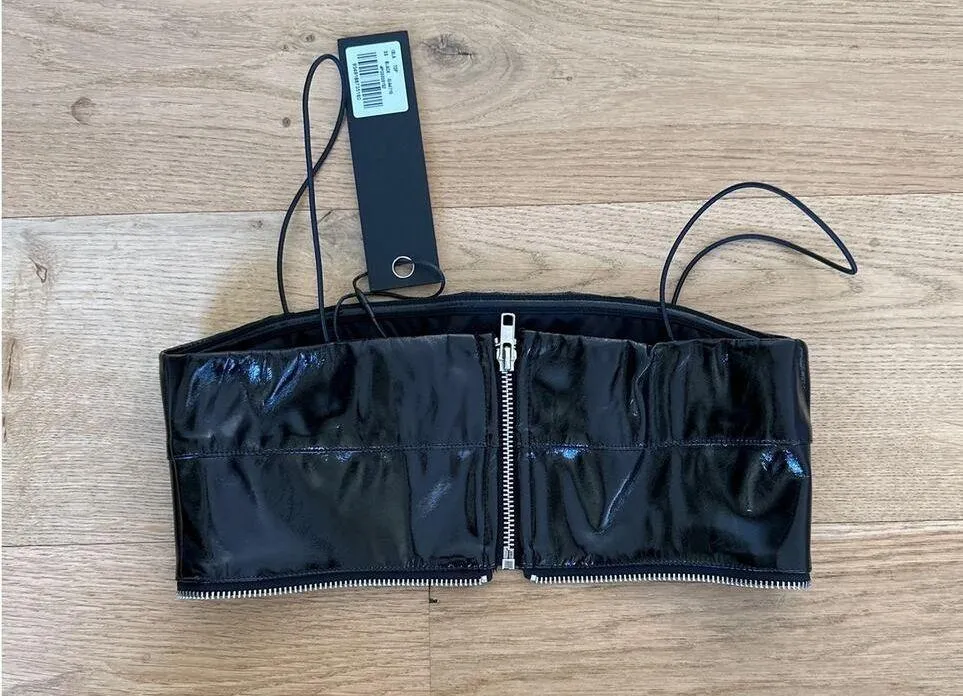 I.AM.GIA - Isla PU Crop Top in Black - Image 3