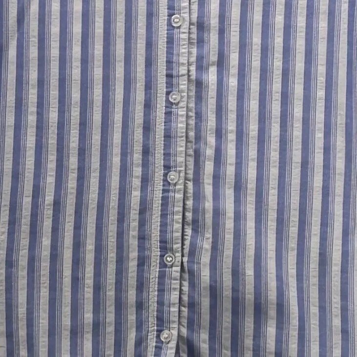 Chicos Button Up Shirt Blue White Large Or 2 - Image 5