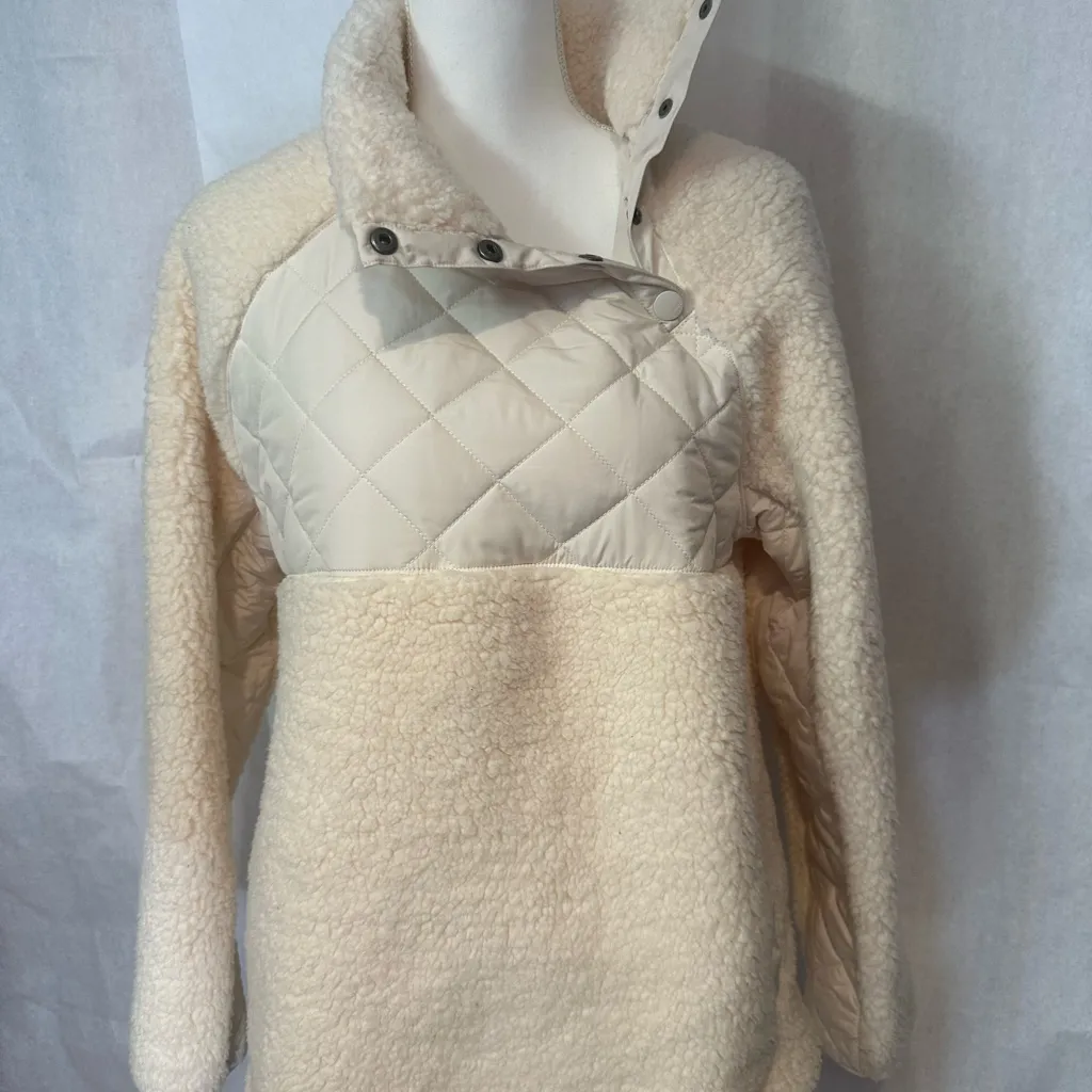 Abercrombie & Fitch Cream Teddy Jacket - Image 4