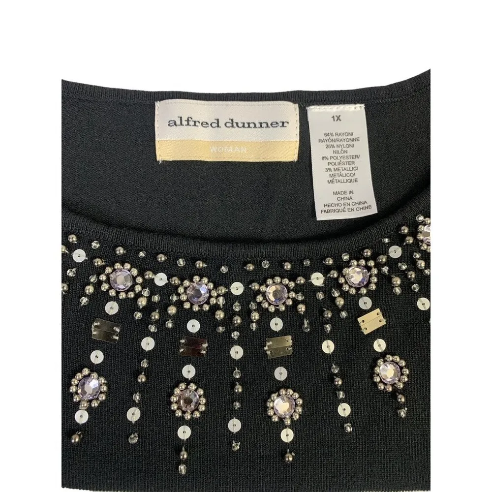 Alfred Dunner On The Red Carpet Black Top - Image 4