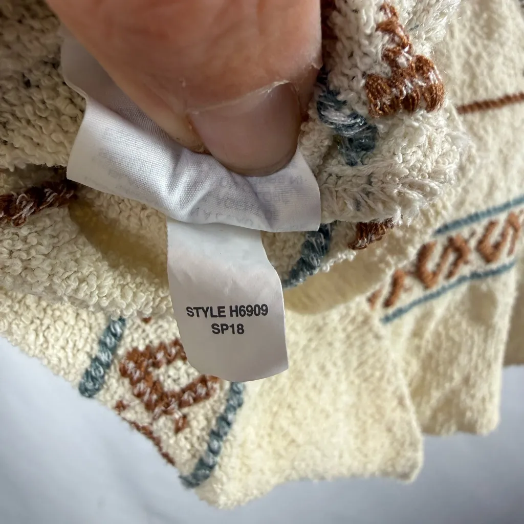 Madewell Embroidered Reseda Pullover Sweater in Cream Multi Size Small - Image 7