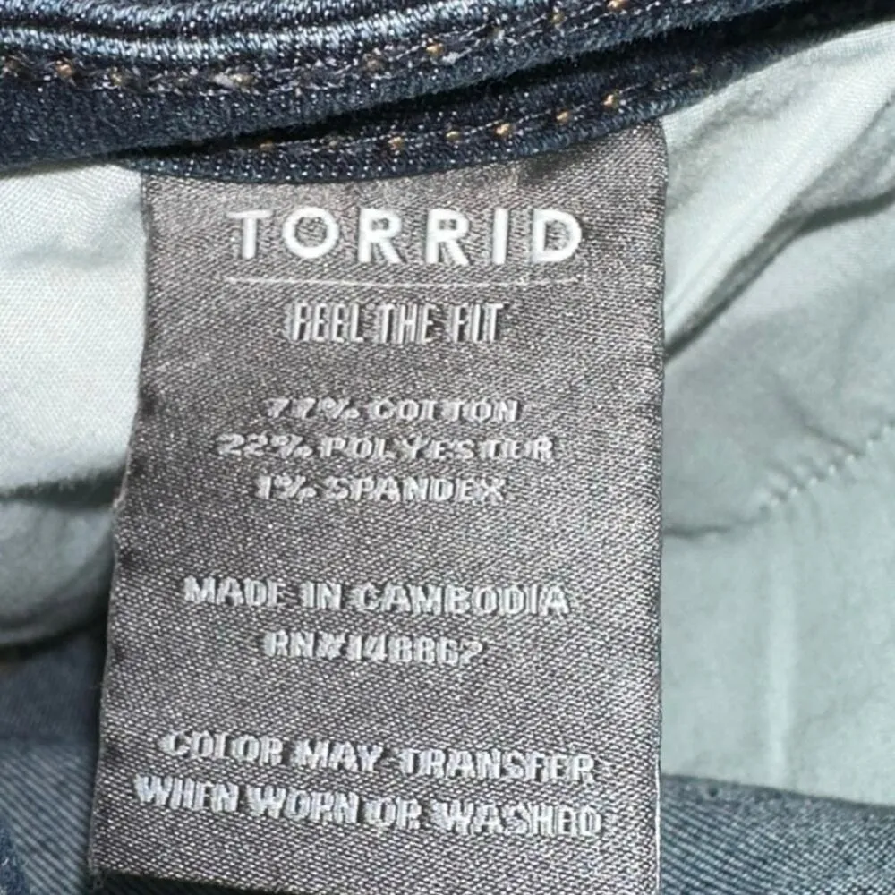 Torrid Luxe Slim Boot Dark Denim Jeans Regular - Image 4