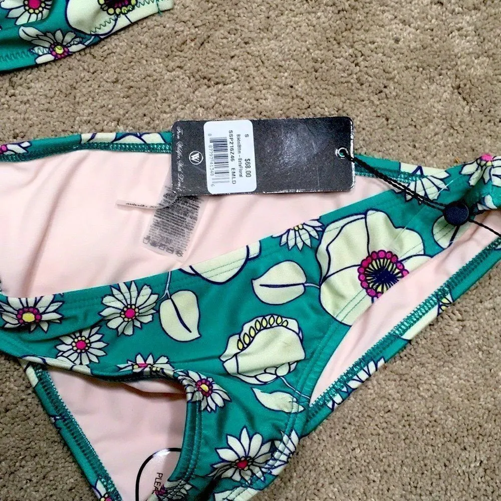 WILDFOX sixties teal floral bikini. Medium . NWT - Image 8