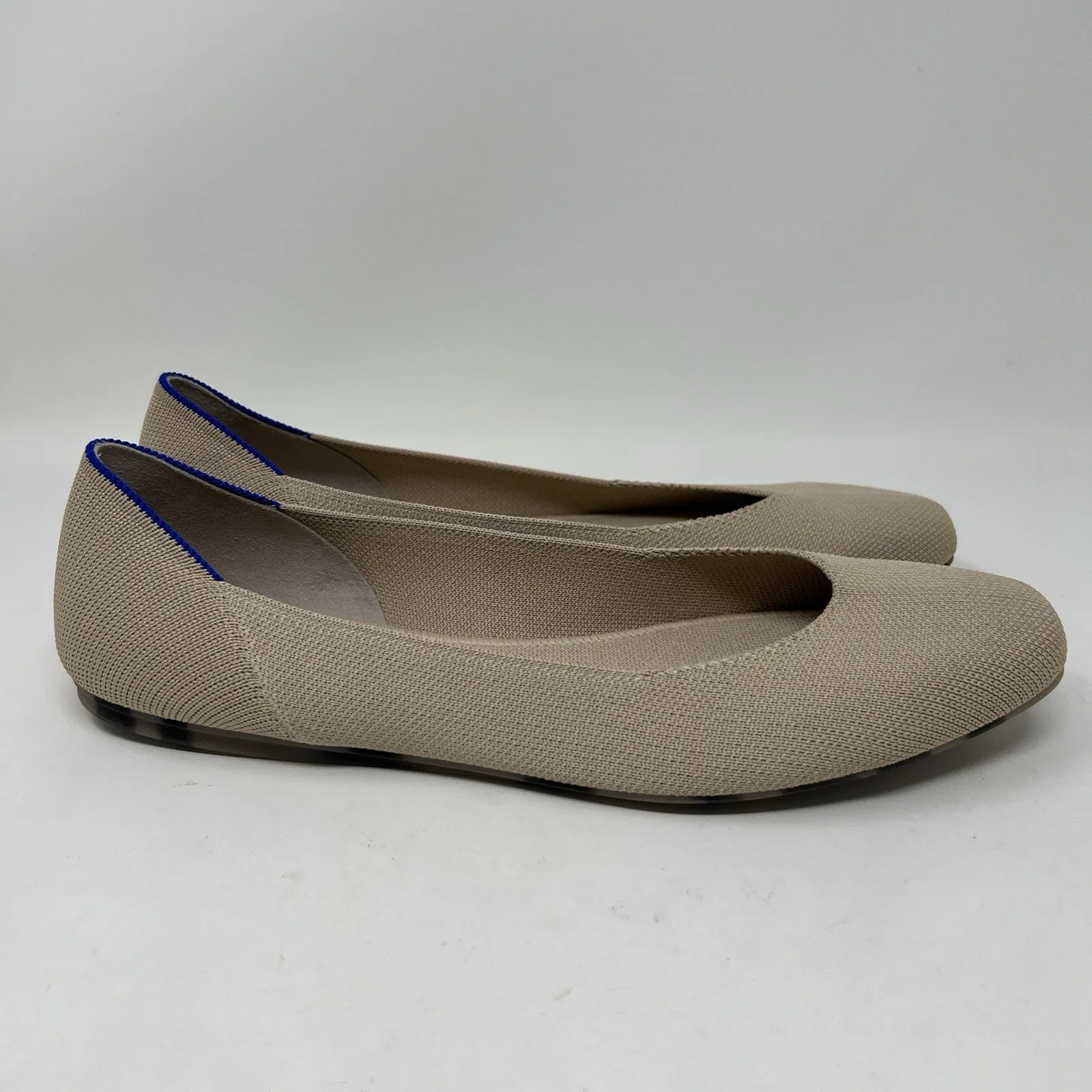 Rothy’s The Flat Round Toe‎ Ecru Beige Slip On Knit Flats Shoes Women’s Size 12 - Image 3