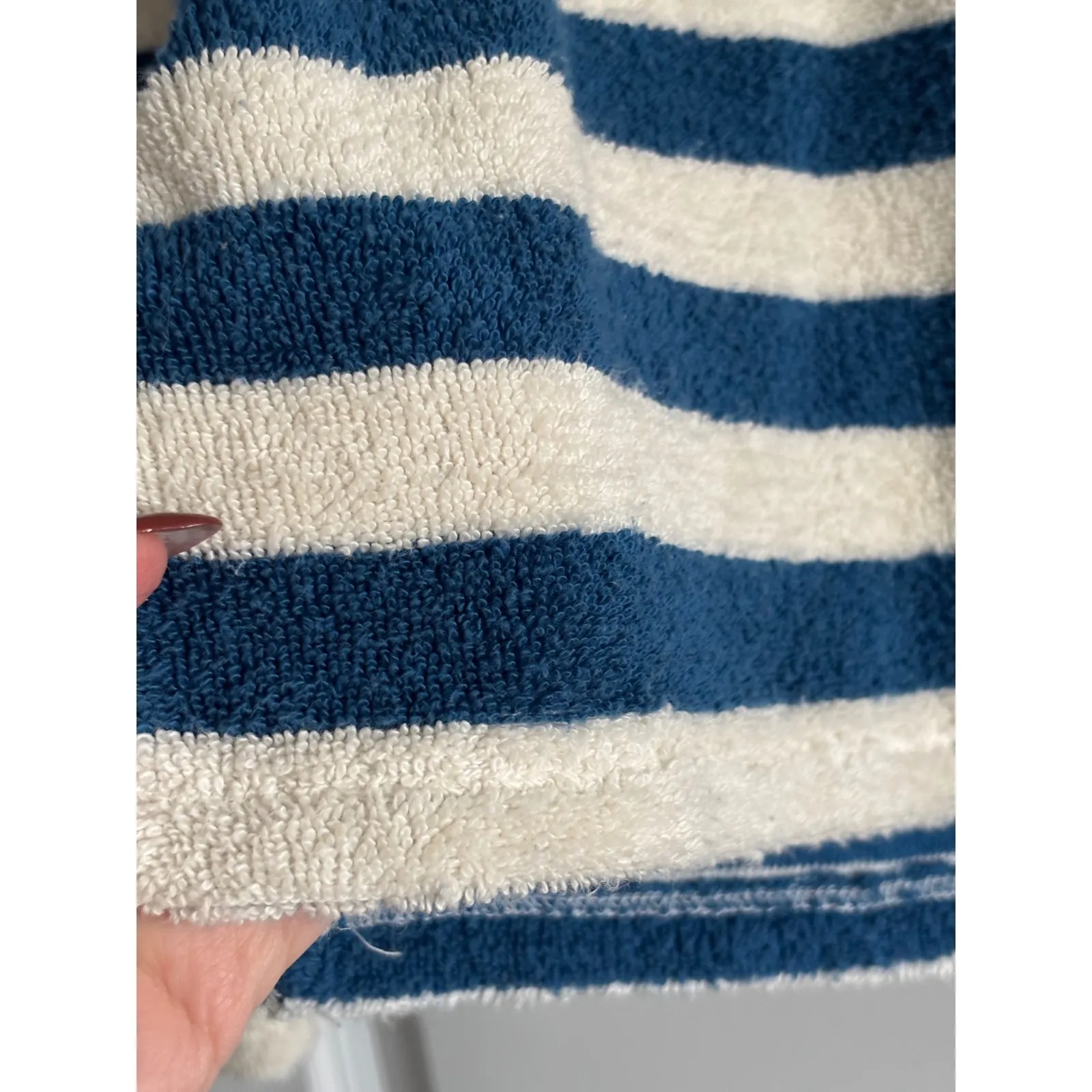 Madewell MWL Cozy Striped Pullover Terry Top Size S - Image 5