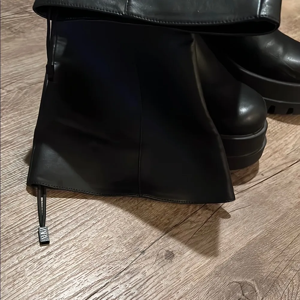Zara Black Combat Boots - Image 6