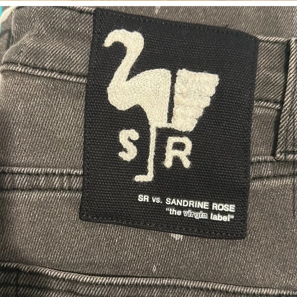 Sandrine Rose The Virgin Label x Free People Jeans in Polka Grey NWT $138sale! - Image 4