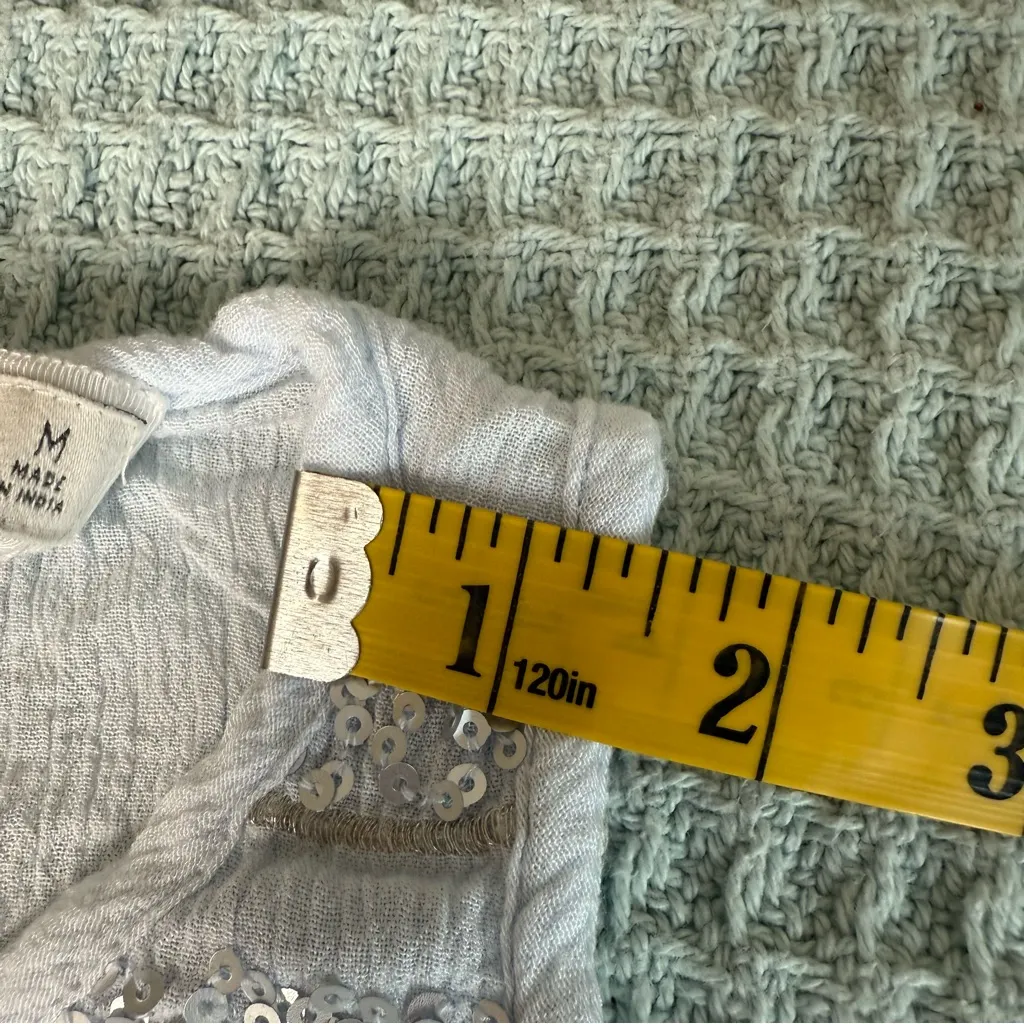 Vintage Abercrombie & Fitch Y2K Tank Going Out Top Womens Medium Sequin Shirt - Image 8