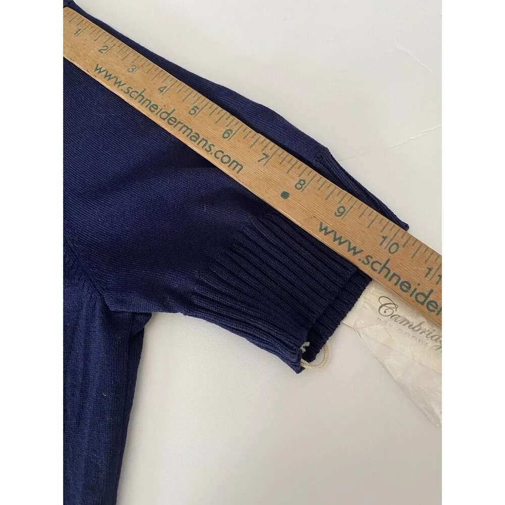 Cambridge Dry Goods Blue Turtleneck Sweater Silk Blend Pullover Size M NWT Size M - Image 12