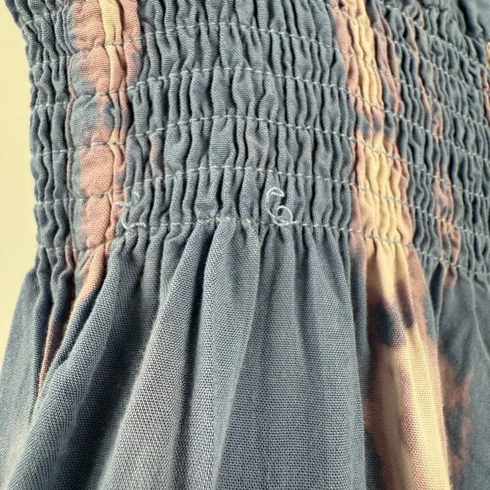 Storia Boho Ocean Breeze Strapless Tie Dye High Low Dress Size Medium FLAWED - Image 6