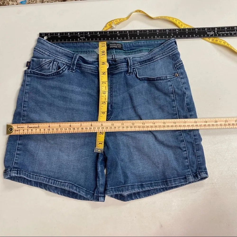 LEE Modern Series Mid Rise Fit Women’s Jean Shorts Size 12 Medium Blue - Image 10