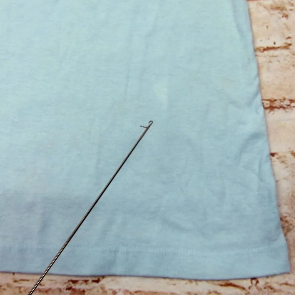 Nintendo Super Mario T-Shirt Womens M Baby Blue Mario Yoshi Graphic Logo Kidcore - Image 4