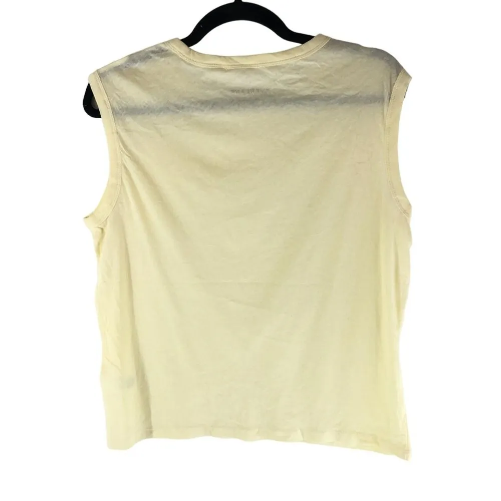 Everlane Womens The Air Muscle Tank Top Sleeveless Lightweight Pastel Yellow S - Image 4
