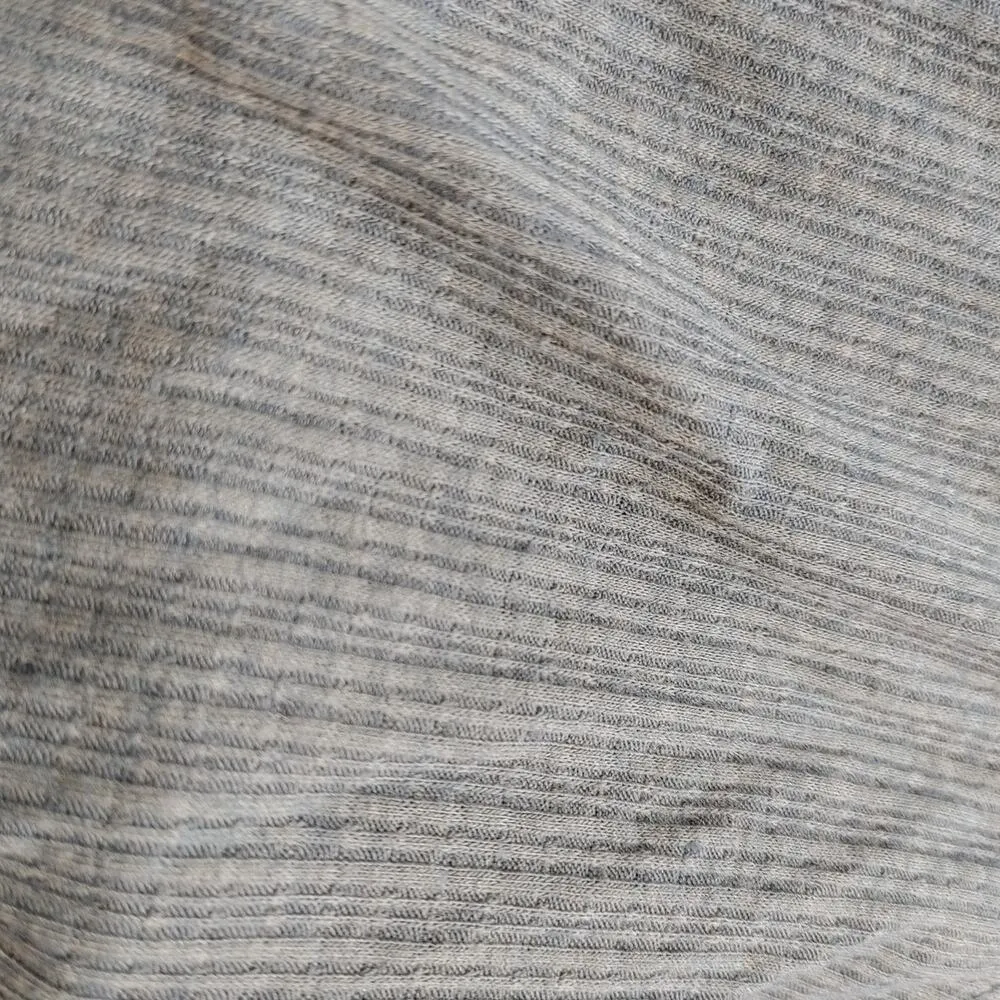 Love Wins Size Medium M Faux Wrap Top Blouse Blue Ribbed Knot Casual Trendy - Image 6