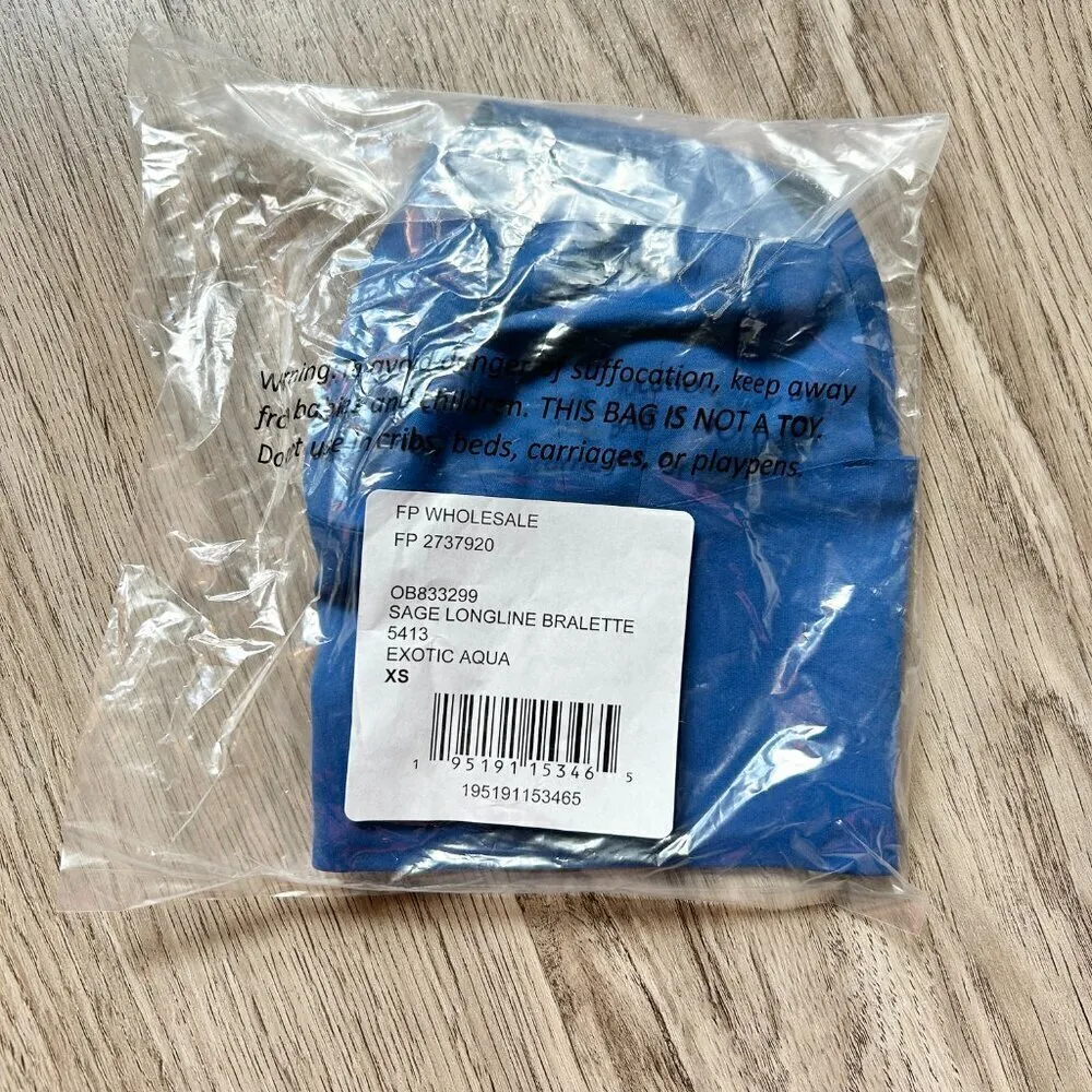 Free People Sage Longline Bralette in Exotic Aqua Size XS NWT - Image 3