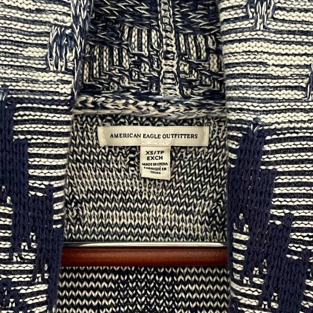 American Eagle Aztec Southern print open knit cardigan size XS - Image 2