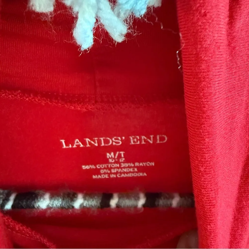 Lands' End Vibrant Red Turtleneck Medium - Image 3