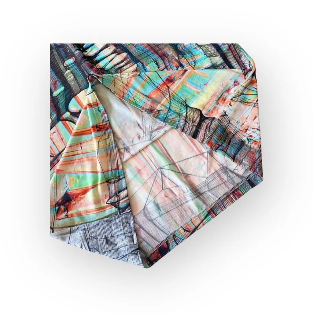 new Ostwald Helgason ➤ Haute Couture Edgy Silk Rip Print Asymmetrical Dress ➤ XS Pink - Image 9