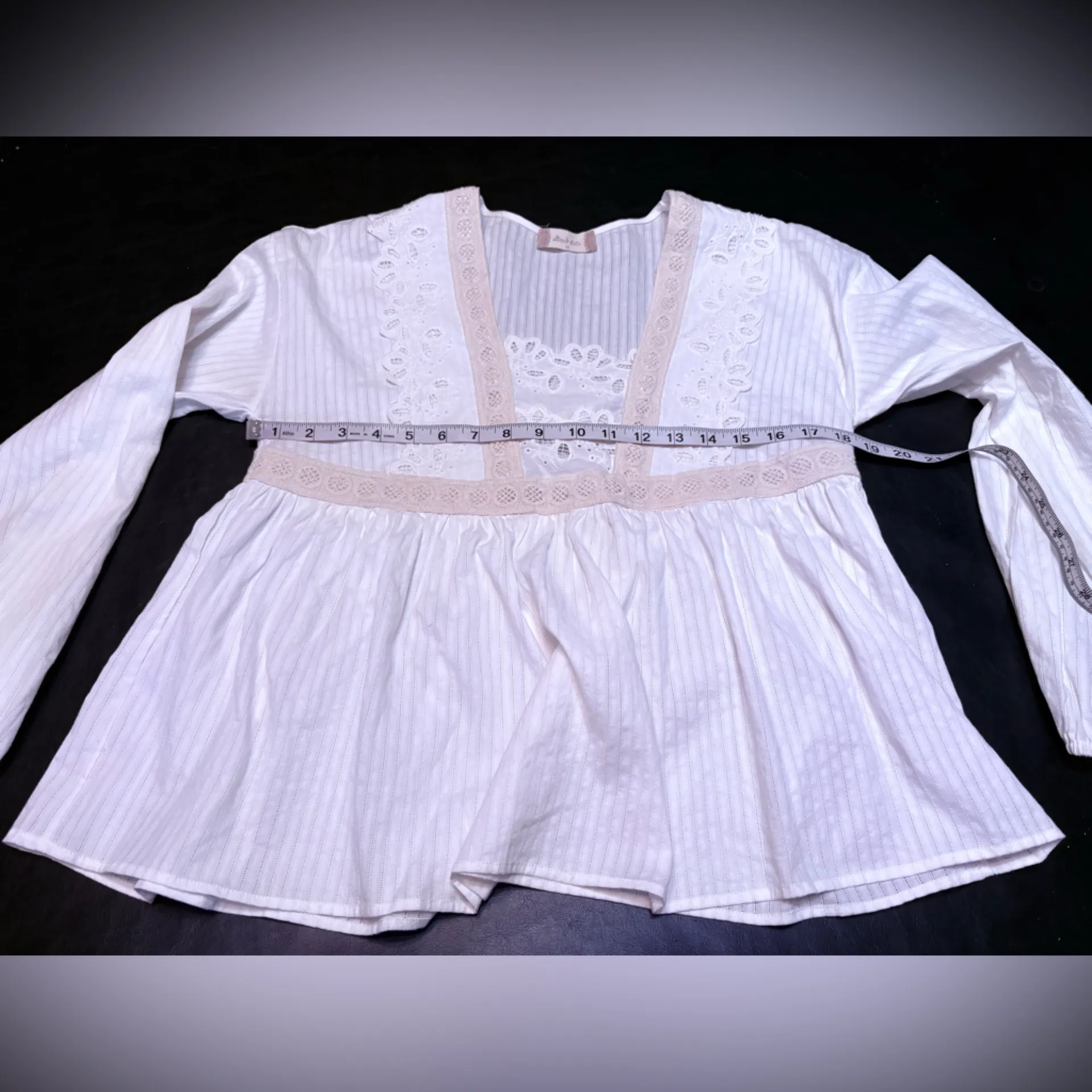 Altar'd State White and Cream Embroidered Blouse - Image 8