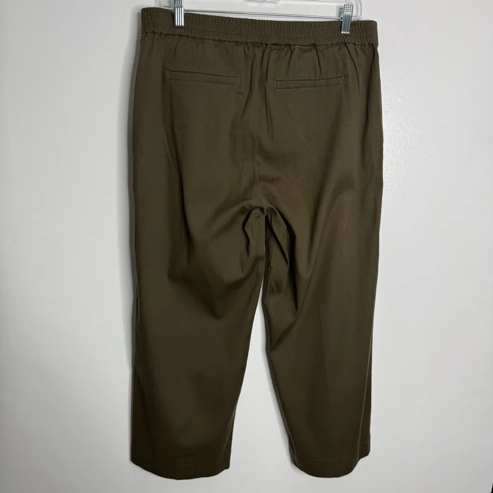 NWT Stitch Fix Liverpool Kelsey Culotte w/Tie Front Waist Band Olive Grove 12/31 Green - Image 7