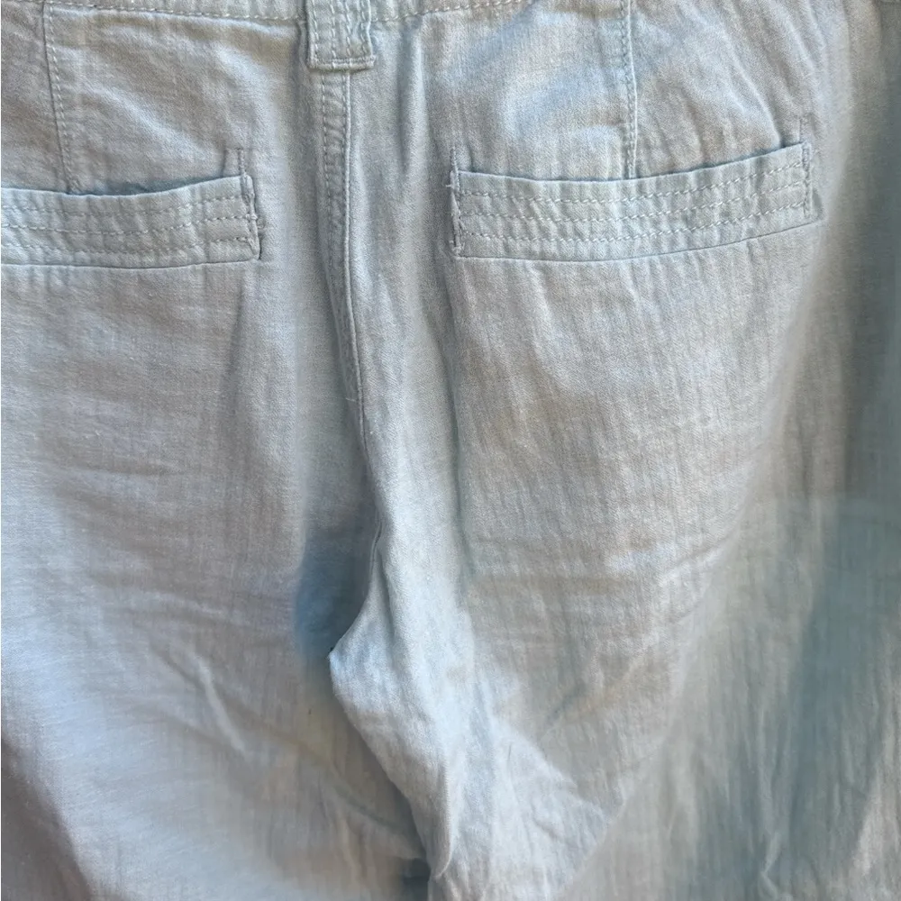Pilcro and the Letterpress Aguamarine Flare Wide Leg Jeans 52%linen 48%cotton - Image 4