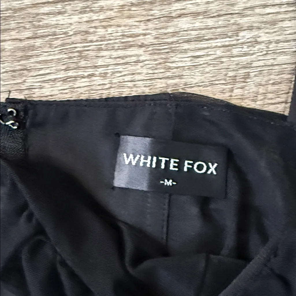 White Fox Black Mesh Corset Top Size Medium - Image 2