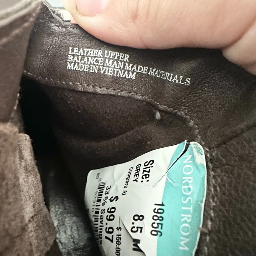 Born Perez Western Cowboy Ankle Boots Bootie Leather Brown 8.5 Gold Stud Zip - Image 5