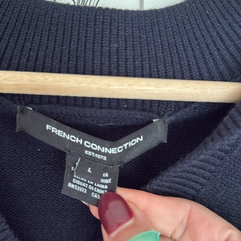 French Connection stripe polo long sleeve sweater - Image 5