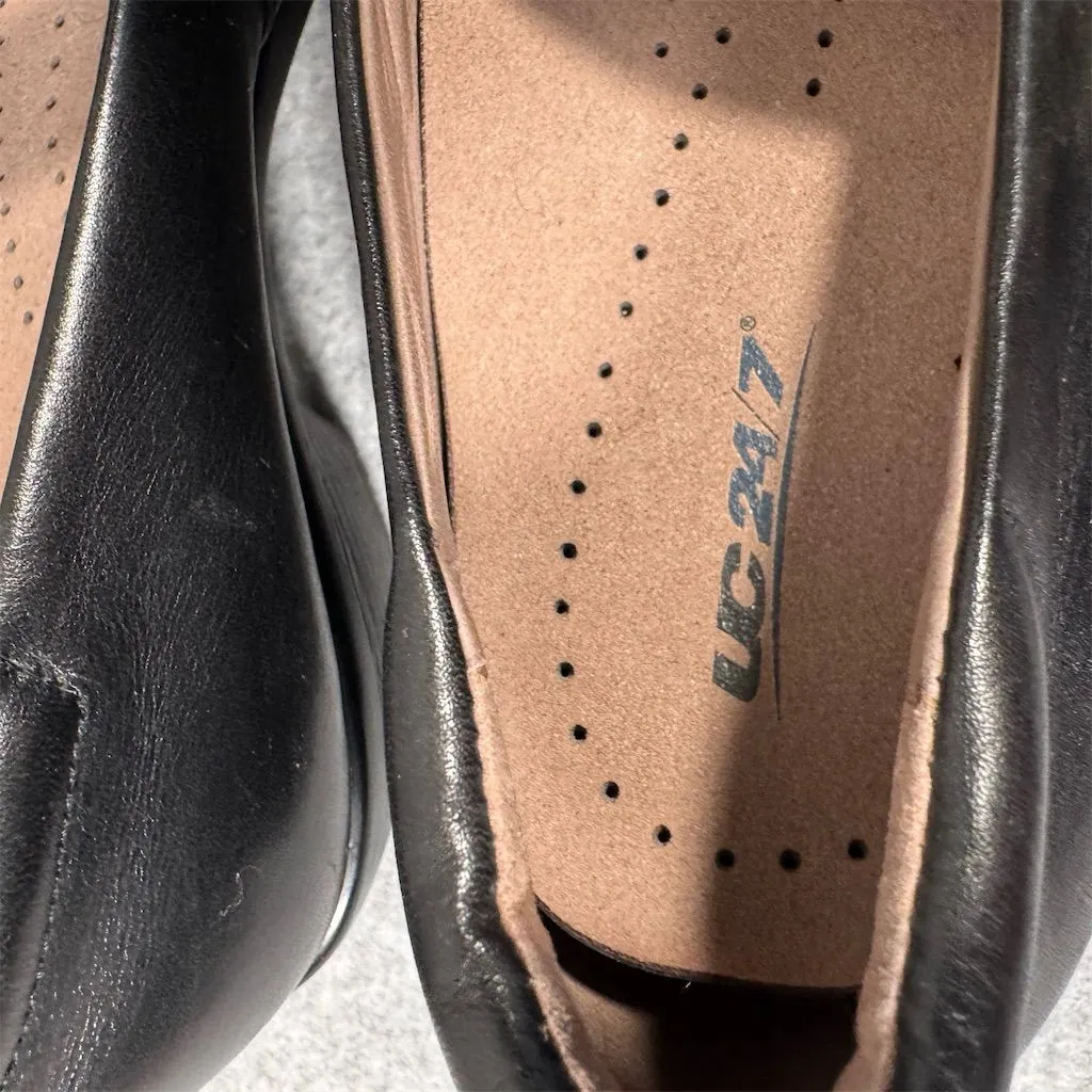 The Walking Co. UC 24/7 Women's Black Leather Mary Jane Pumps Size 9 - Image 6
