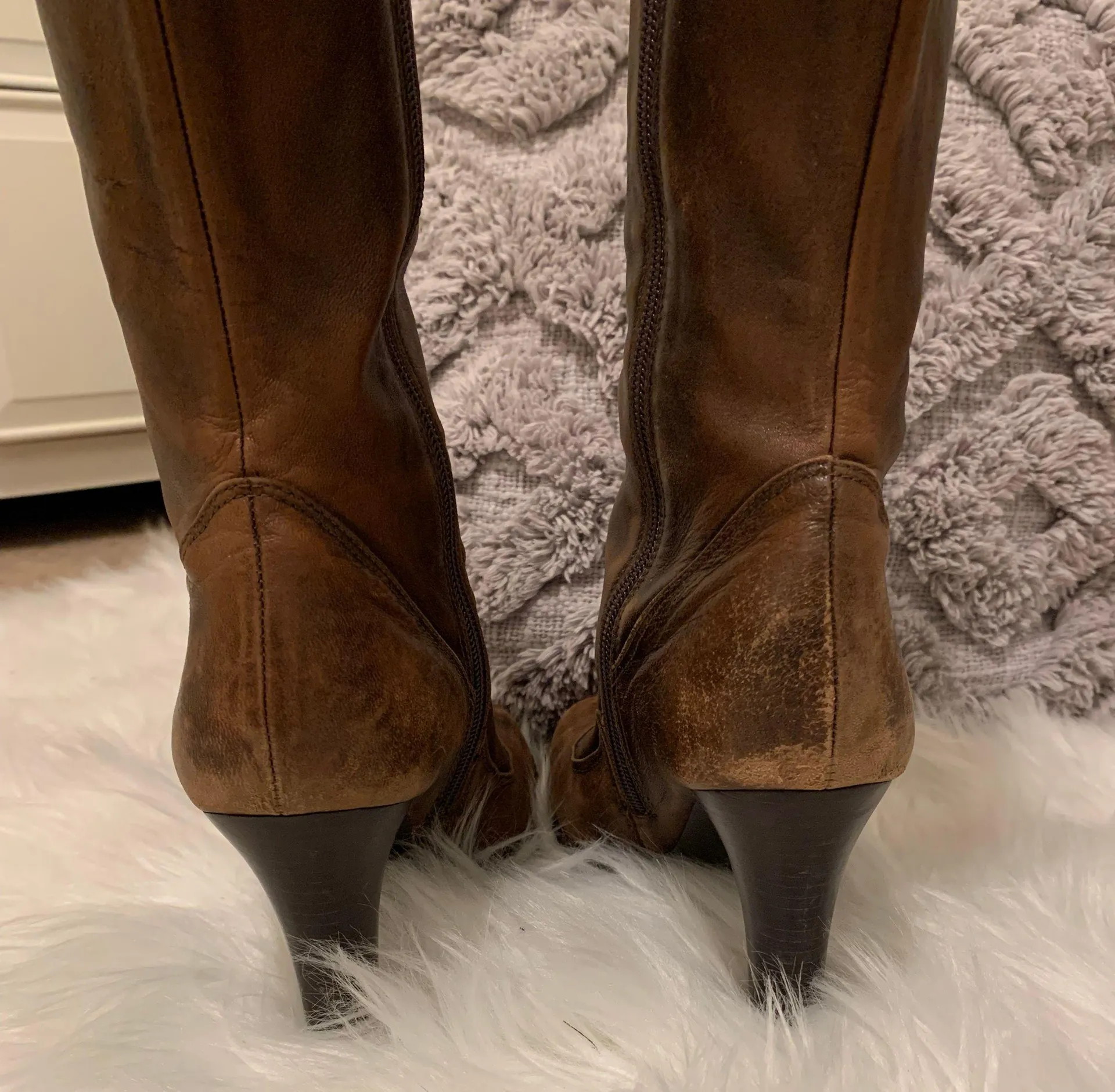 Gianni Bini Leather High Heel Boots - Image 5