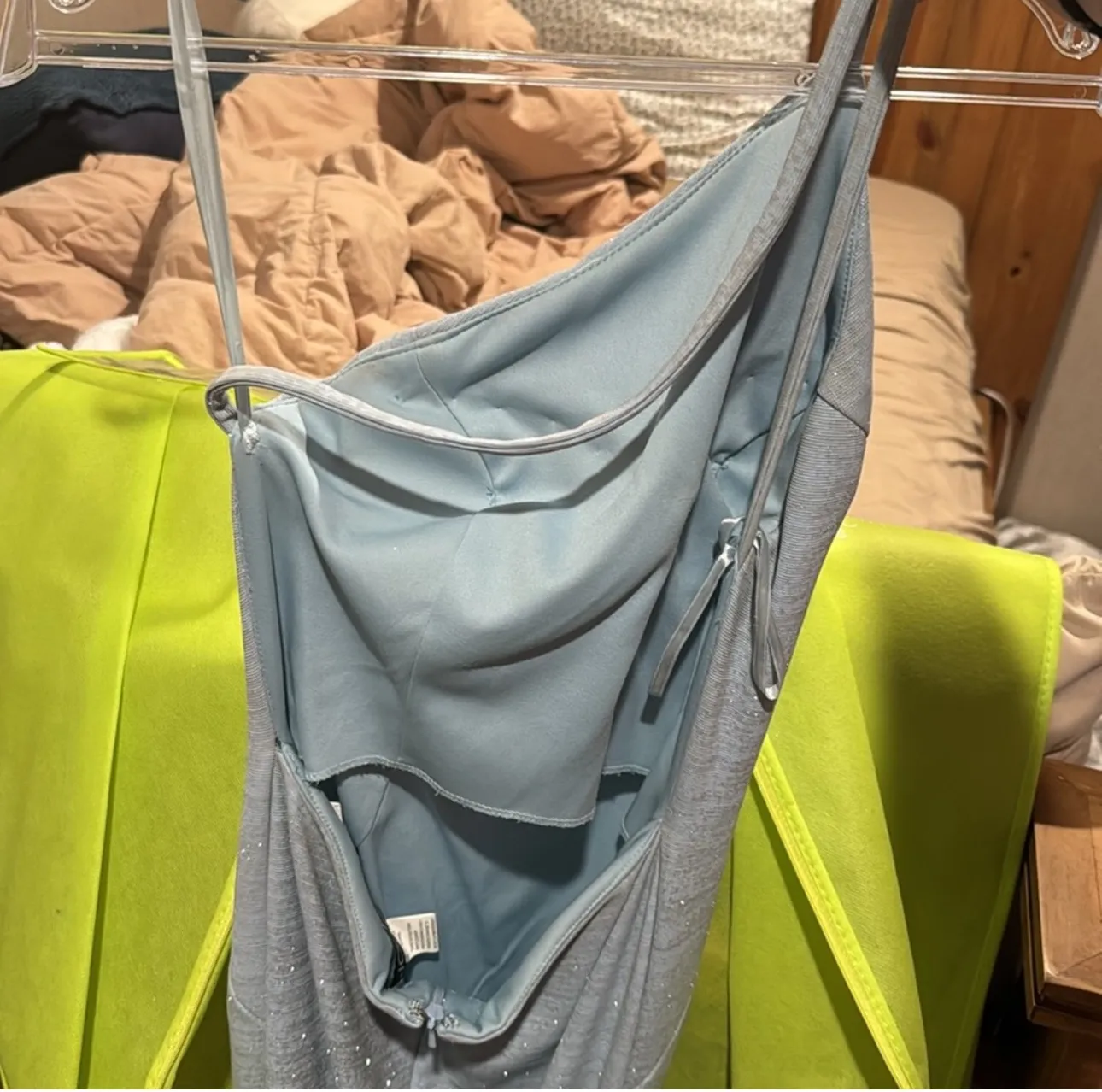 Prom Dress Blue Size 4 - Image 3