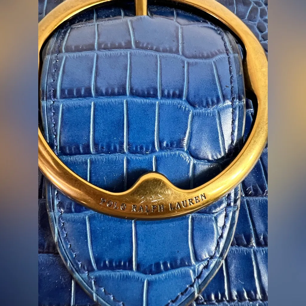 Polo by Ralph Lauren NWOT Crocodile-Print Lennox Crossbody Gold Hardware Bag - Image 5