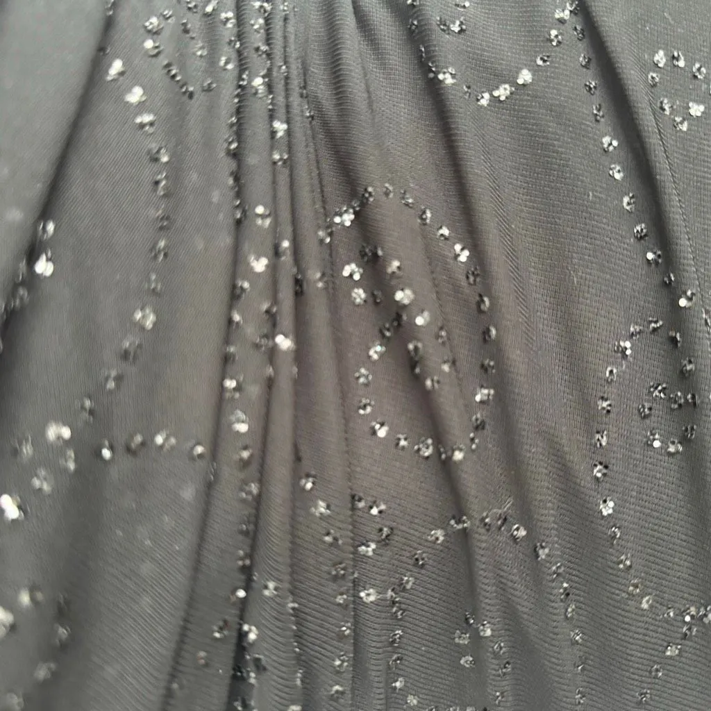 VTG Y2K City Triangles Fairy Core Whimsigoth Black Mesh Dress - Image 9