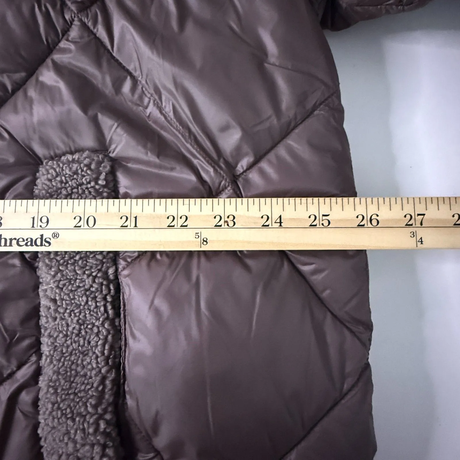 NWT Koolaburra by UGG Womens Sherpa Mixed Media Puffer Jacket Sz XXL Brown - Image 6