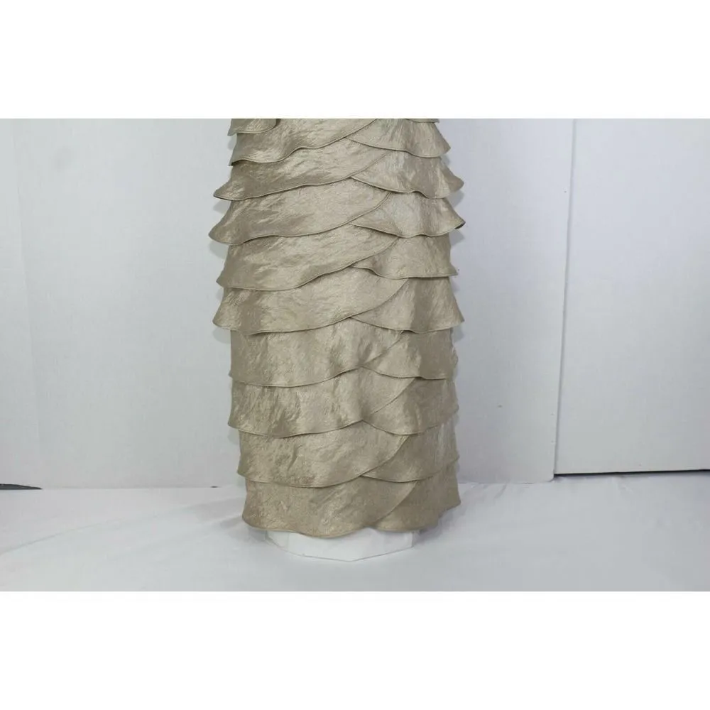 IGNITE EVENINGS By Carol Lin Gold Beaded Desinger Cocktail Dress - Image 3