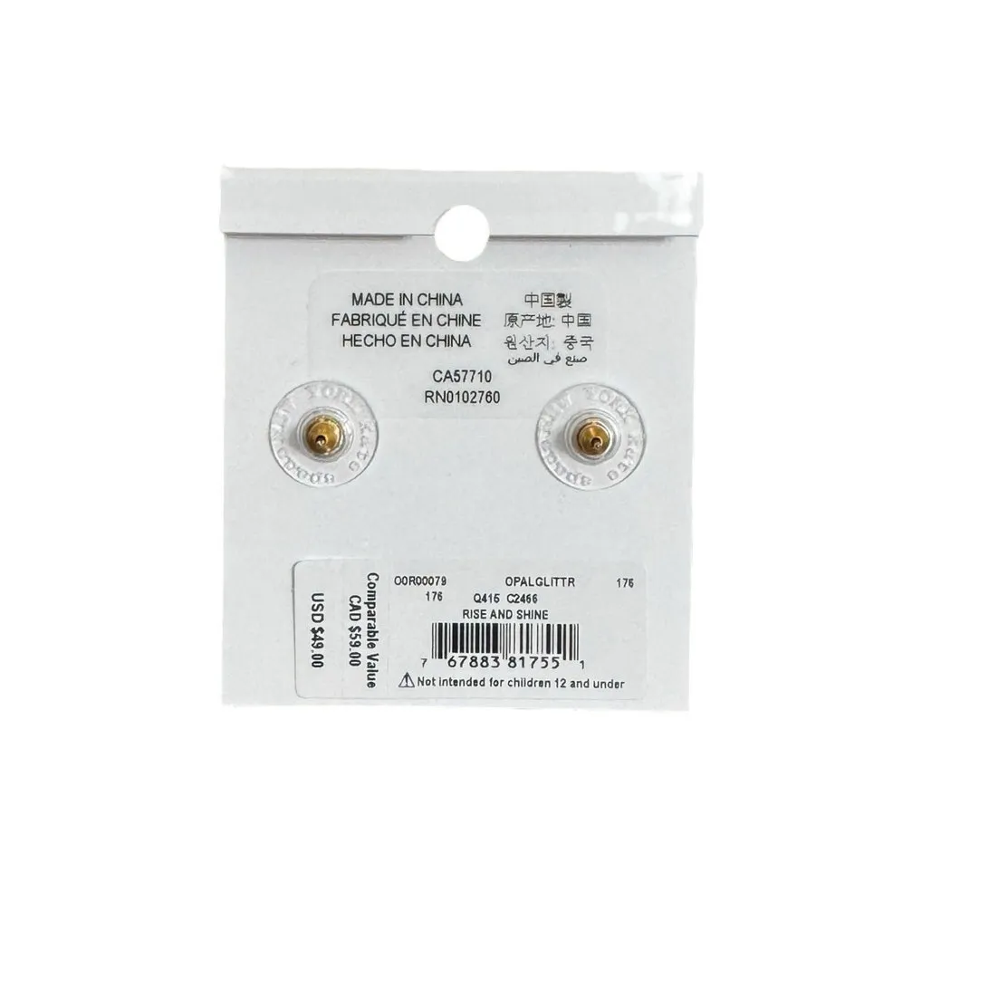 NWT! Kate Spade Rise And Shine Glitter Studs in Opal Glitter - Image 4