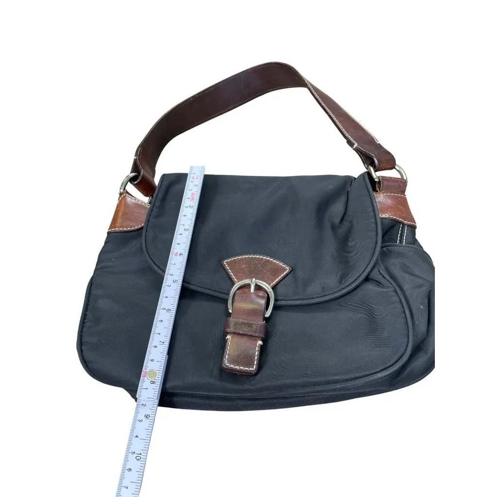 Dooney Bourke womans Black Brown Canvas Leather Handbag SKU 8761 - Image 7
