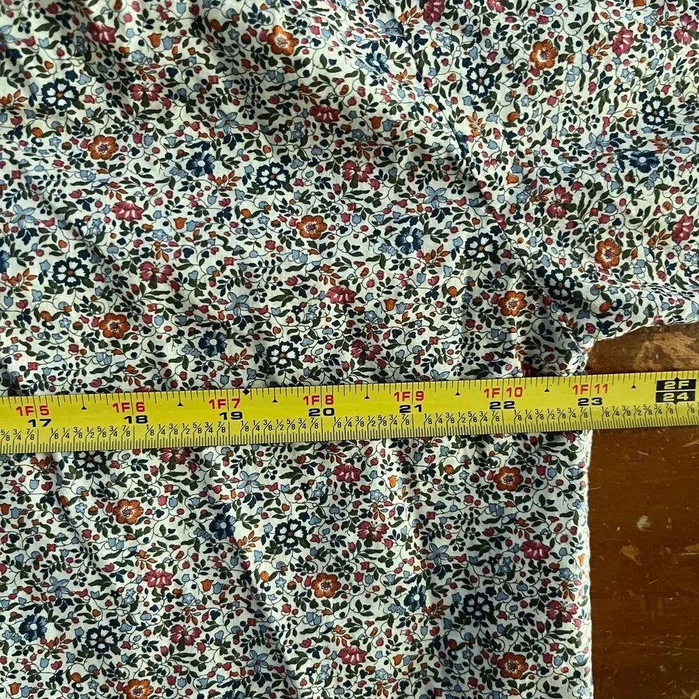 Tangerine Women's Peasant Long Sleeve Floral Top Tie Neck Size 10 - Image 4