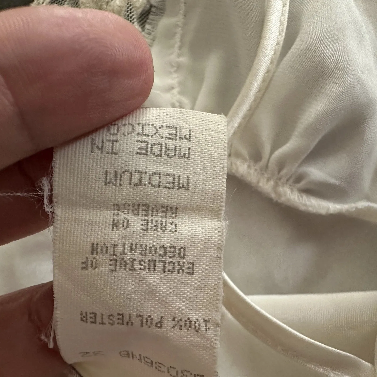 Vtg Val Mode Slip Dress‎ Women M Ivory Silky Lingerie Boudoir Chemise Nightgown Size M - Image 7