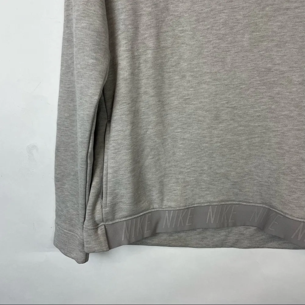 Nike womans size XL Gray Dri FIT Cowl Neck athletic Sweatshirt  pockets 860130 - Image 5