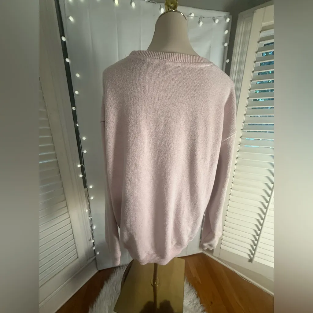 Pacifica Co Panama City Beach FL Pink Oversized Knit Sweater XL - Image 2