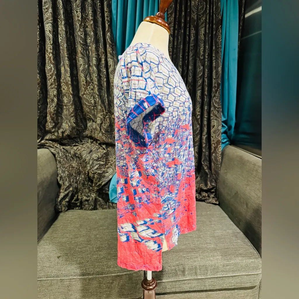 David Cline‎ Women Colorful Mosaic Patterned Fabric Lightweight V - Image 7