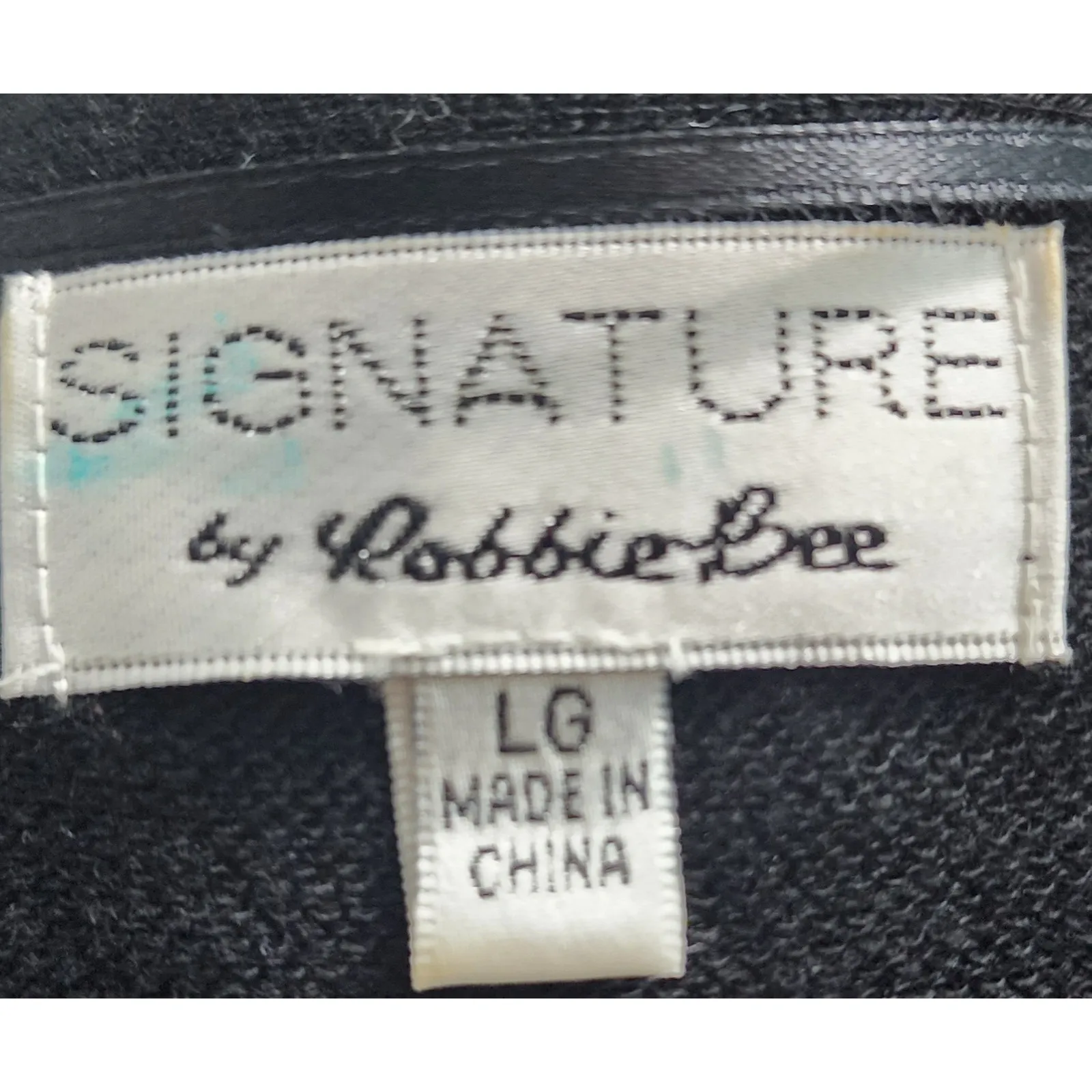 Signature by Robbie Bee Black Cropped Cardigan Womens LG Lace Trim Short Sleeve Size undefined - Image 3