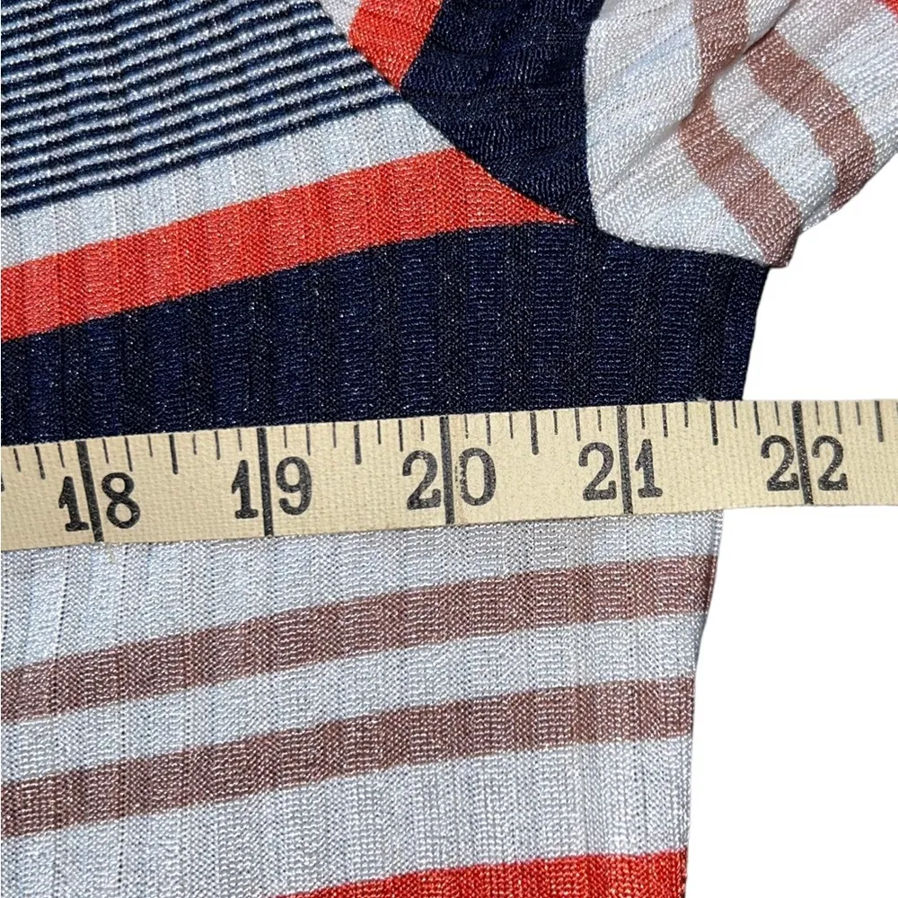 Dkny Placement Stripe Prink
Ribbed Knit Boat Neck Long
Sleeve Top size xl - Image 5