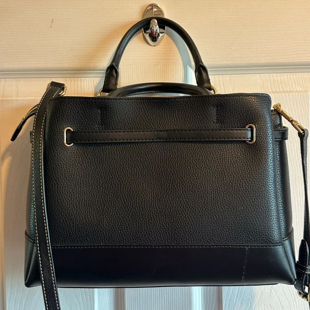 Michael Kors Black Satchel with Gold-Tone Hardware - Image 6