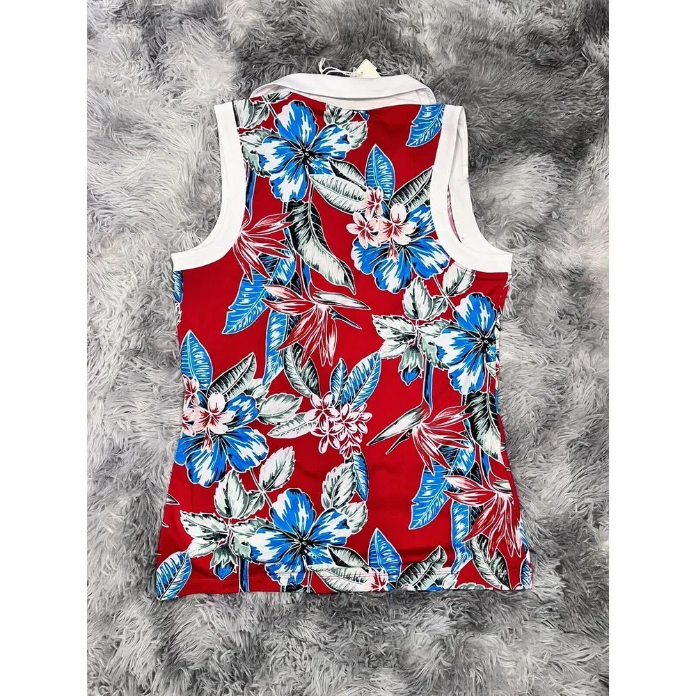 NWT Ladies  TOMMY BAHAMA Sleeveless Golf/Tennis Shirt -Size Small MSRP: $110 - Image 4