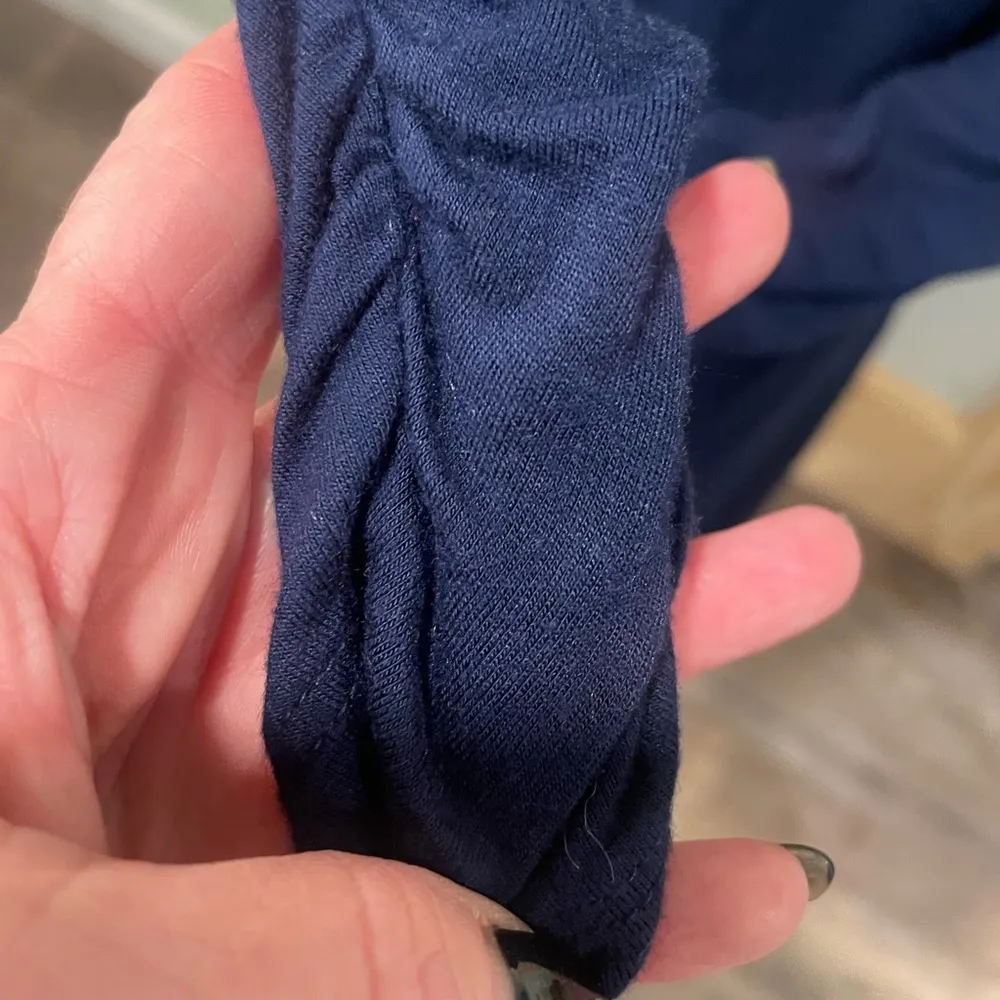 Navy Blue Shark Tooth Hem Shirt Size L Size L - Image 5