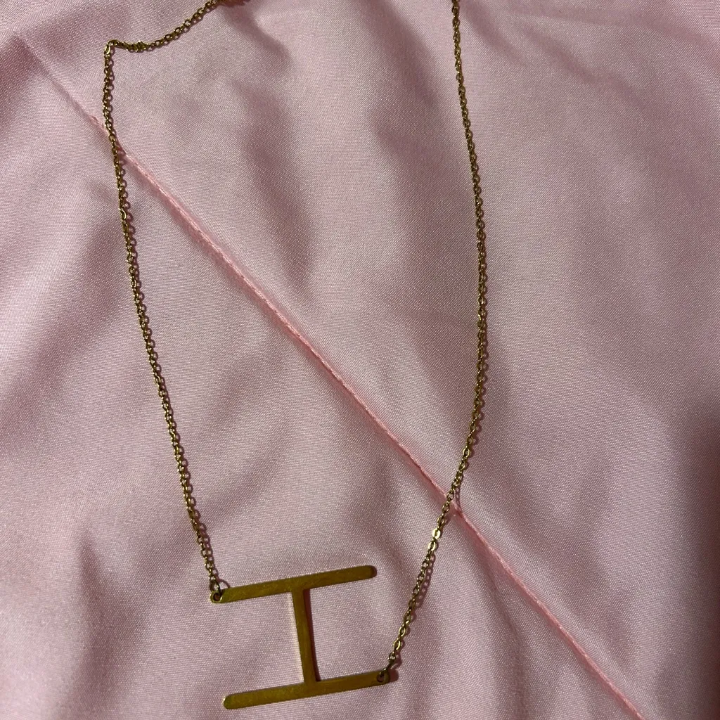 Initial Necklace Gold - Image 2