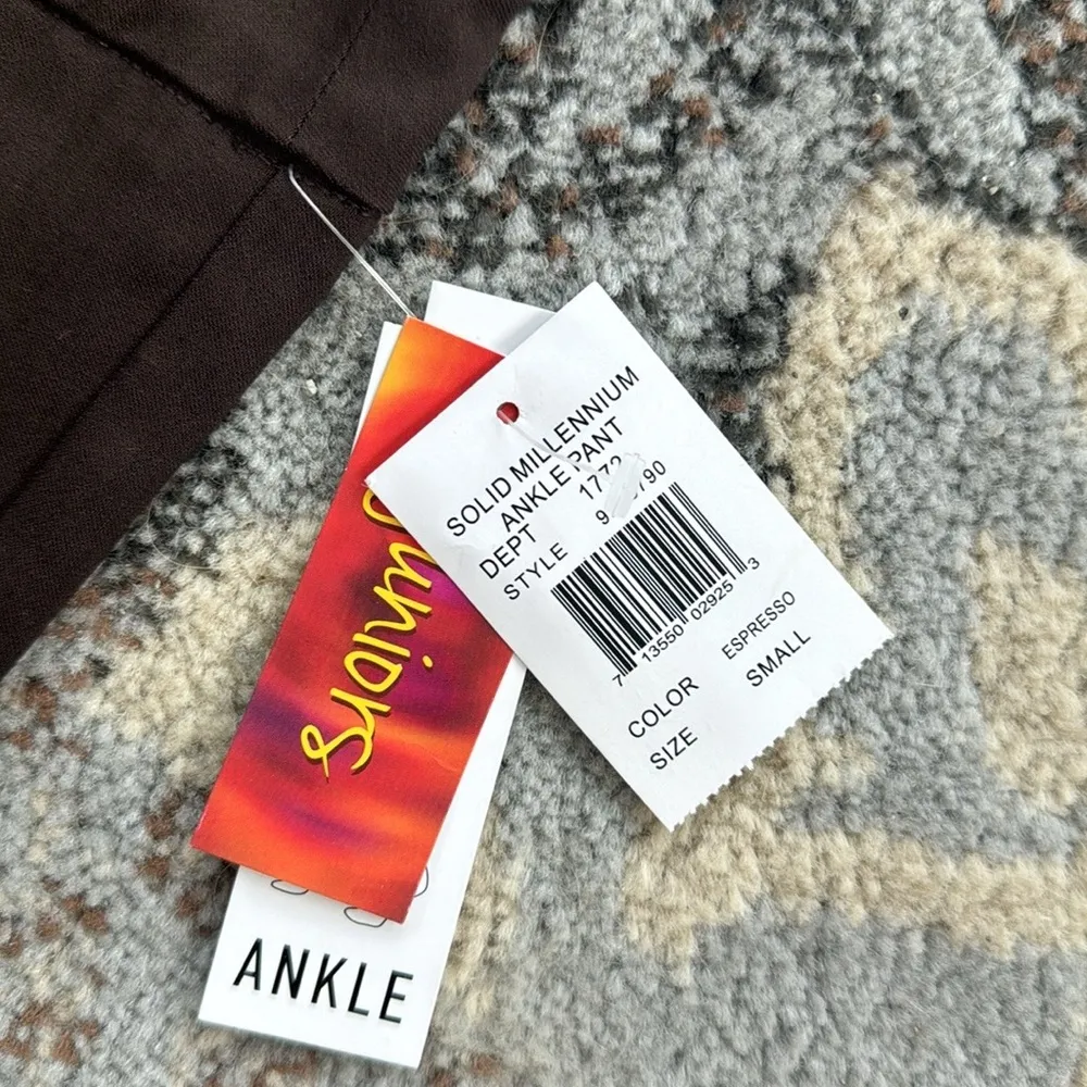 Joe B Solid Millennium Ankle Pant Espresso Brown Small - Image 4