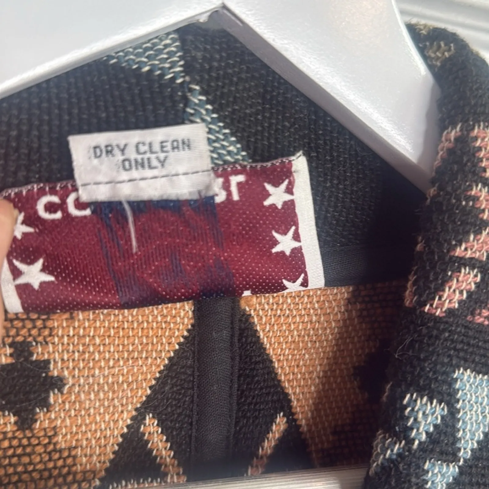 Vintage 90s Crazy Cowgirl Tapestry Jacket Multicolor Western Blazer W1240 Black Size M - Image 4